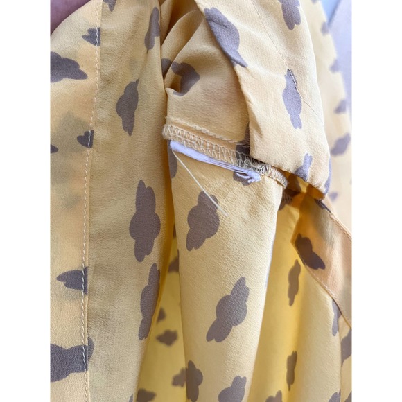 Anthropologie Yellow and Brown Blouse - Picture 6 of 8